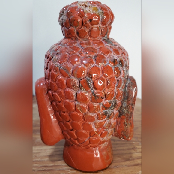 3.3 lbs Red Jasper Crystal Buddha Head, 6 inches - Picture 6 of 15